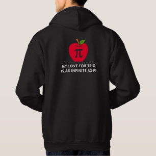 Funny Trigonometry and Pi   Math Geek Humour Black Hoodie