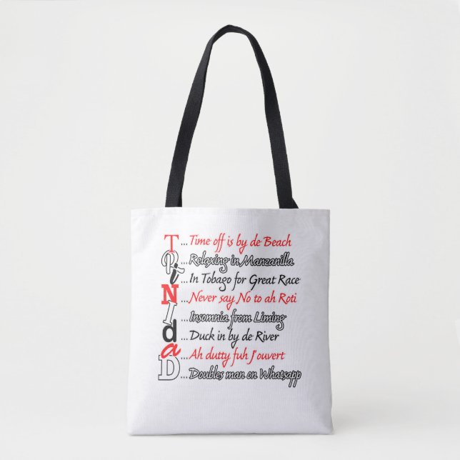 Funny Trini Description 3 Tote Bag (Front)