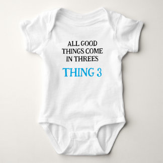Funny Triplet Babies Gift Idea, Customized Baby Bodysuit
