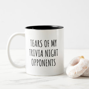 Funny Trivia Opponents Two-Tone Coffee Mug