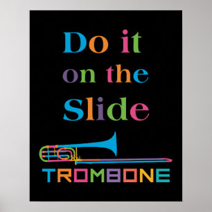 Funny Trombone - Do it on the Slide Poster