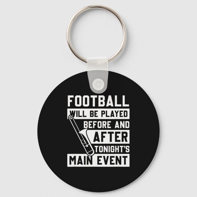 Funny Trombone Player Marching Band  Keychain (Front)