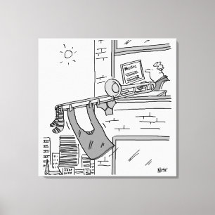 Funny Trombone Player Musician Canvas Print