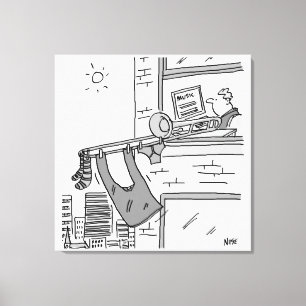 Funny Trombone Player Musician Canvas Print