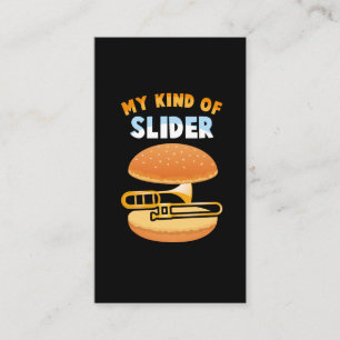 Funny Trombone Player Slider Musician Trombonist Business Card