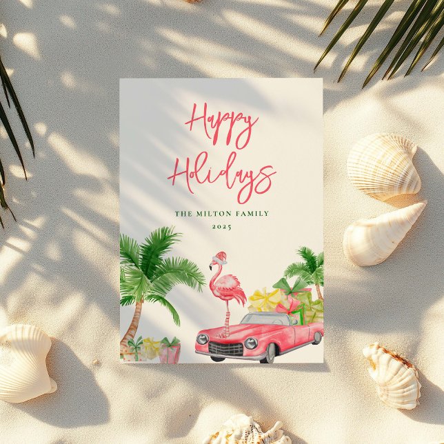 Funny Tropical Christmas Family Carte de vacances (Créateur téléchargé)