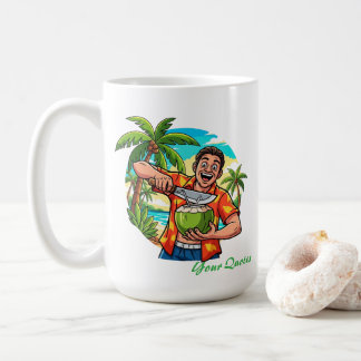 Funny Tropical Coconut Beach Coffee Mug