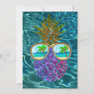 Funny tropical colourful pineapple sunglasses    