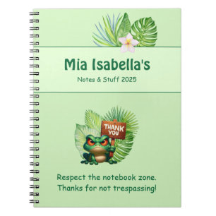 Funny Tropical Frog Notebook - Customizable 