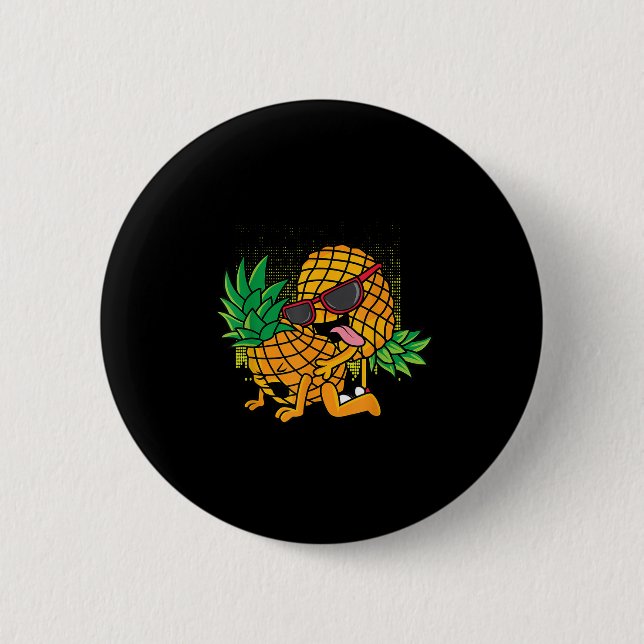 Funny Tropical Fruit Humour Apparel, Co. Upside Do 2 Inch Round Button (Front)