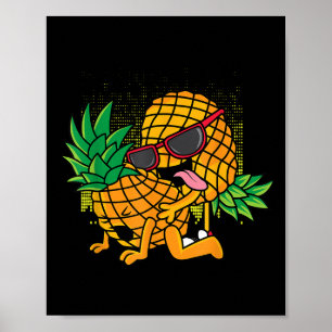 Funny Tropical Fruit Humour Apparel, Co. Upside Do Poster