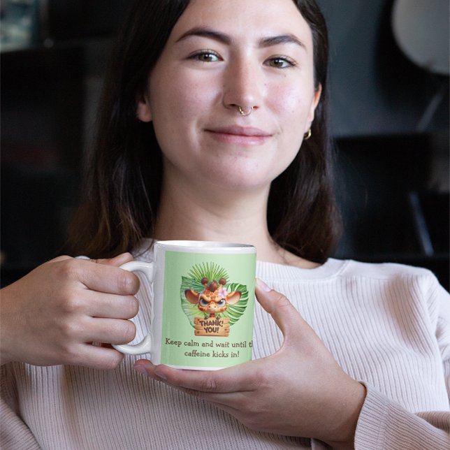 Funny Tropical Giraffe Coffee Mug - Customizable (Creator Uploaded)