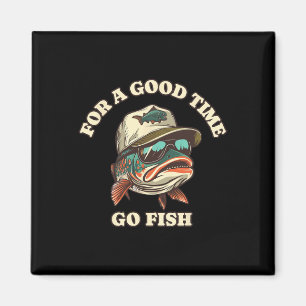 Funny Trout Fisherman Fishing Good Time Joke Magnet