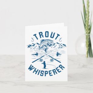 Funny Trout Fly Fishing Birthday Christmas Fathers Card