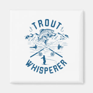 Funny Trout Fly Fishing Birthday Christmas Fathers Magnet