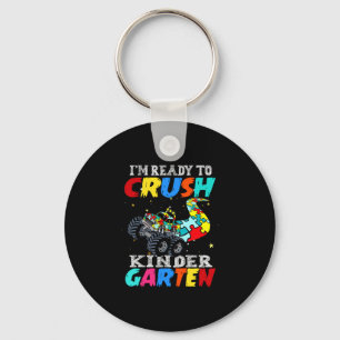Funny truck autism puzzle crush nursery back to keychain