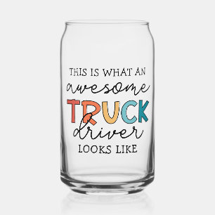 Funny Truck Driver Awesome Tow Truck Driver Can Glass