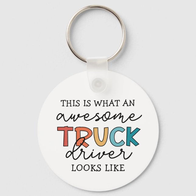 Funny Truck Driver | Awesome Tow Truck Driver Keychain (Front)