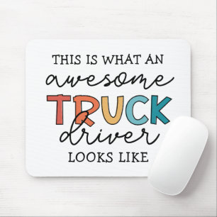 Funny Truck Driver   Awesome Tow Truck Driver Mouse Pad