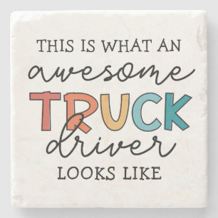Funny Truck Driver   Awesome Tow Truck Driver Stone Coaster