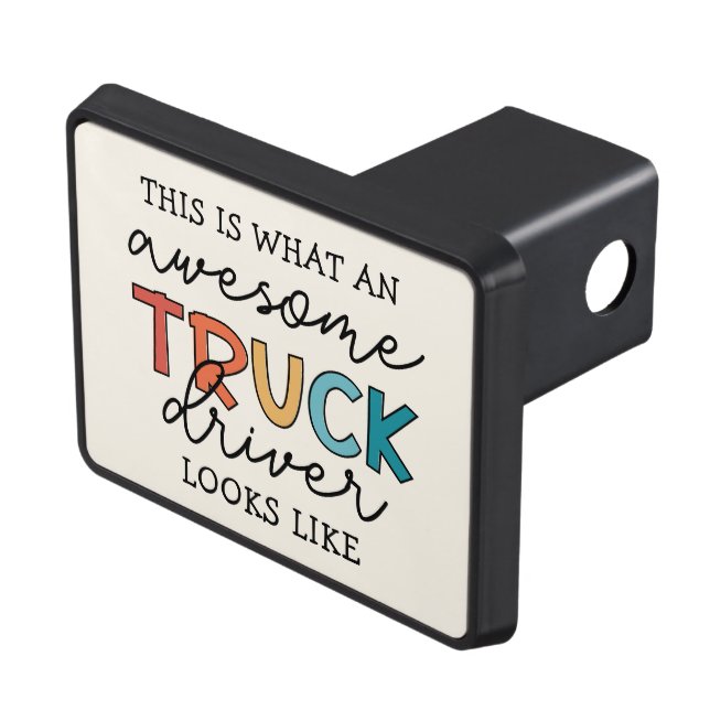 Funny Truck Driver | Awesome Tow Truck Driver Trailer Hitch Cover (Top Right)