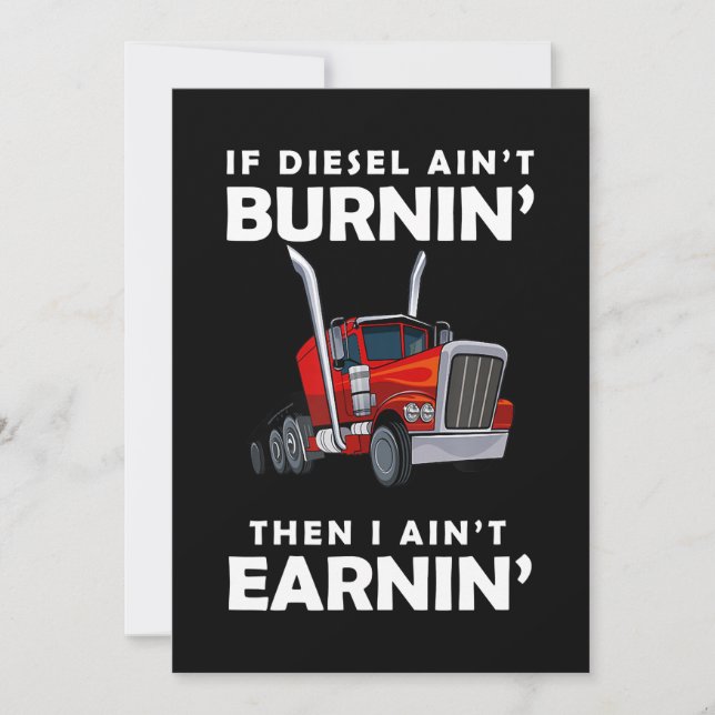Funny Truck Driver Gift Holiday Card (Front)
