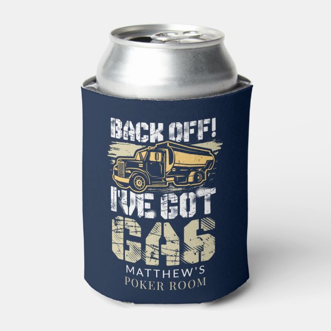 Funny Truck Drivers Games Cabin Custom Can Cooler (Can Front)