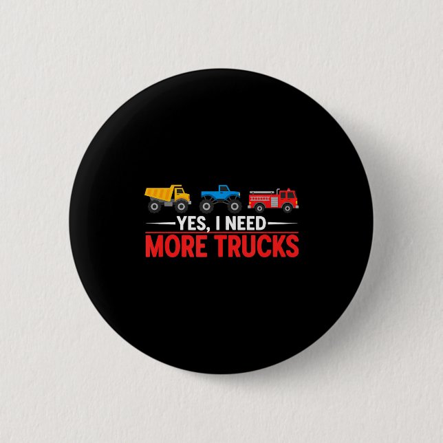 Funny Truck Lover Humor Ckup Enthusiast Diesel Tor 2 Inch Round Button (Front)