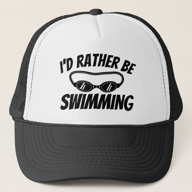 Funny trucker hat for swimmer and swim coach (Front)