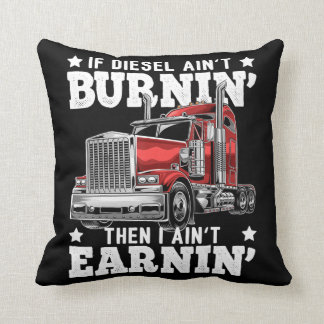 Funny Trucker Trailer Truck Driver Gift Throw Pillow