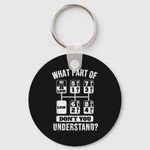 Funny Trucker Truck Driver Gear Stick Shift  Keychain
