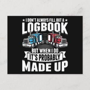 Funny Trucker Trucking Humour Tractor Trailer Truc Enclosure Card