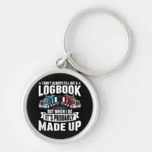 Funny Trucker Trucking Humour Tractor Trailer Truc Keychain