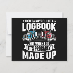 Funny Trucker Trucking Humour Tractor Trailer Truc Thank You Card