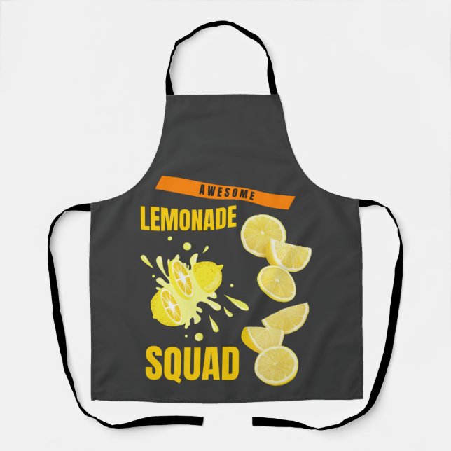 Funny True Lemon Juice Stand Crew Lemonade Squad Apron (Front)