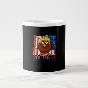 Funny Trumkey Make Thanksgiving Great Again Large Coffee Mug