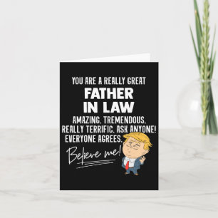 Funny Trump 2020 Really Great Father In Law Gift  Card