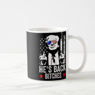 Funny Trump 2024 Hes Back Es Trump 2025  Coffee Mug