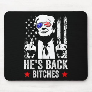 Funny Trump 2024 Hes Back Es Trump 2025 Mouse Pad