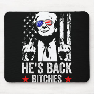 Funny Trump 2024 He's Back Es Trump 2025  Mouse Pad