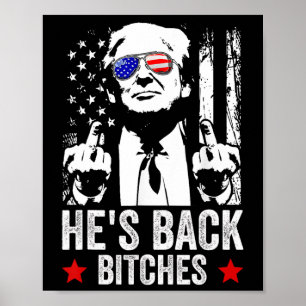 Funny Trump 2024 He's Back Es Trump 2025  Poster