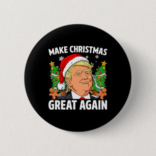 Funny Trump 2024 Make Christmas Great Again 2 Inch Round Button