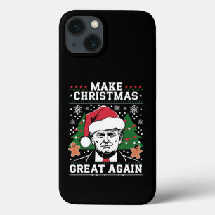 Funny Trump 2024 Make Christmas Great Again iPhone 13 Case