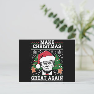 Funny Trump 2024 Make Christmas Great Again Holiday Postcard