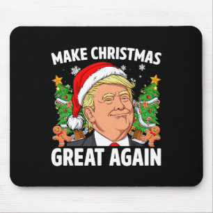 Funny Trump 2024 Make Christmas Great Again Men Wo Mouse Pad