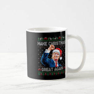 Funny Trump 2024 Make Christmas Great Again Ugly C Coffee Mug