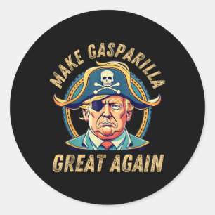 Funny Trump 2024 Make Gasparilla Great Again - Gas Classic Round Sticker