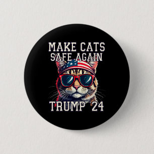 Funny Trump 24 President Debate Meme Make Cats Saf 2 Inch Round Button