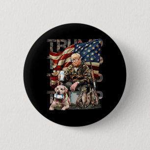 Funny Trump 45 47 Hunting Beer Ducks Us Flag Camo 2 Inch Round Button