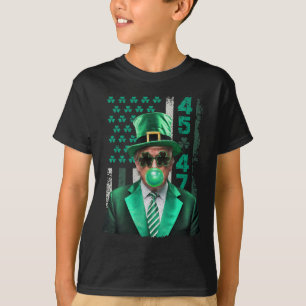 Funny Trump 47 Bubble Gum Make St Patrick's Day Gr T-Shirt